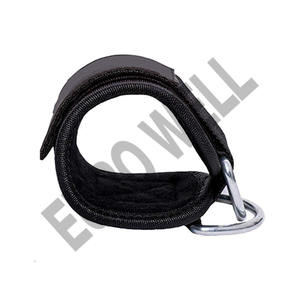 Poignets de cheville rembourrés en néoprène à double boucle en D unisexe avec sangles réglables en D Support d'entraînement pour machines à câble de gymnastique - Product Image 4