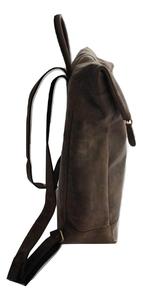 Sac à dos unisexe en cuir véritable RFID avec logo personnalisé sangle détachable motif géométrique polyester compartiment pour ordinateur portable voyage - Product Image 3