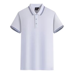 Nueva temporada de verano, camiseta Polo de manga corta para hombre, camiseta Polo ligera holgada de tela de algodón para hombre - Product Image 4