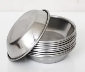 Piatti in acciaio inossidabile piatti in metallo per mangiare piatti da pranzo in metallo durevoli da campeggio