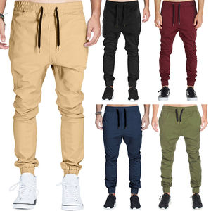 2019 nouvelle mode 100% coton goutte entrejambe pantalons de survêtement taille haute plaine teint OEM Service disponible - Product Image 3