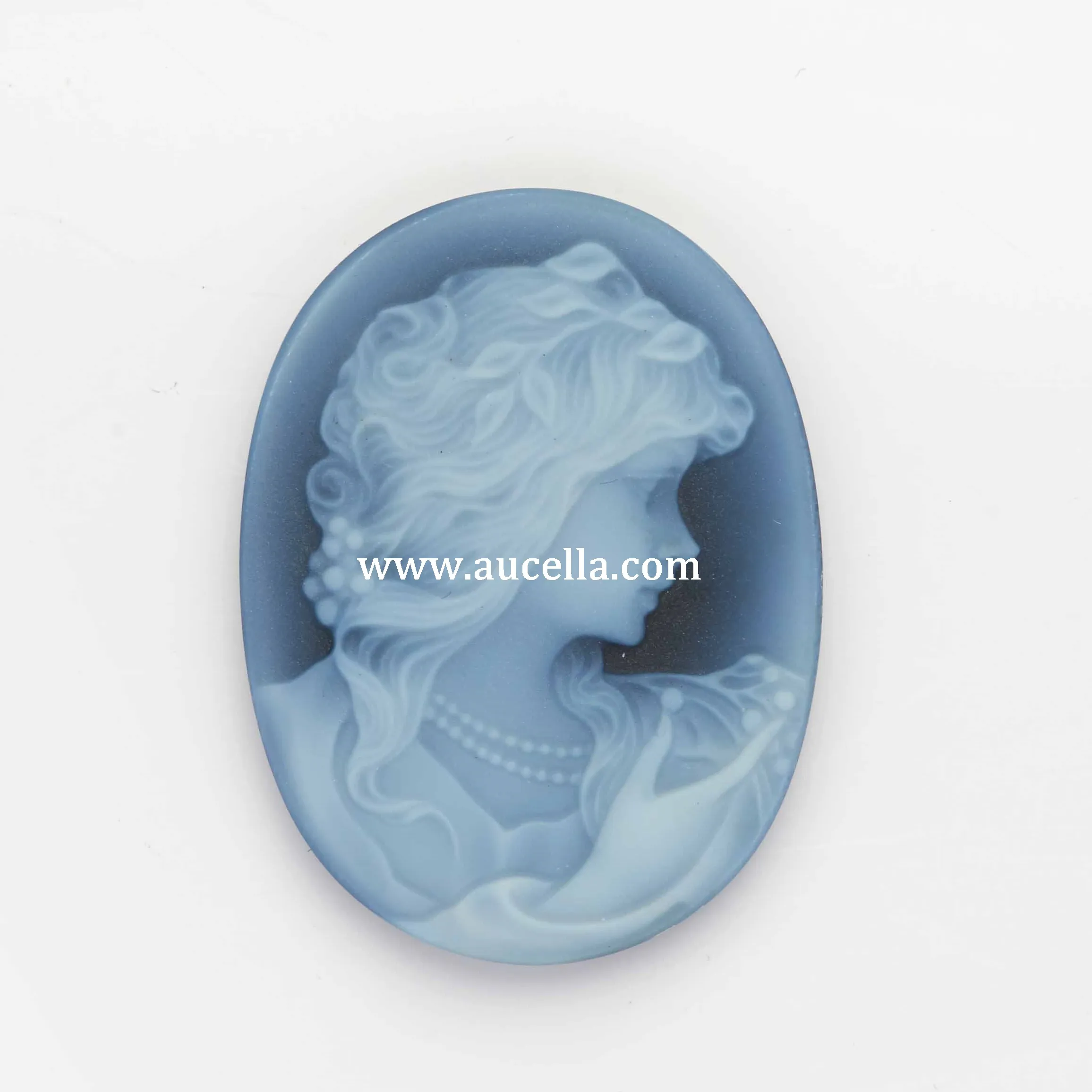 Kích Thước Lớn Mm 40 Blue Agate Cameo Chạm Khắc Nhà Máy Giá Đá Quý Tự Nhiên