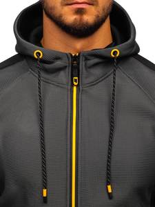 Felpa con cappuccio da uomo di alta qualità all'ingrosso di alta qualità per tute da uomo Casual di vendita calda di colore soild - Product Image 3