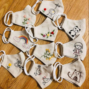 ---- DERNIÈRE -- et TRENDY--NEW----DESIGNER ACCESSOIRES VISAGE AVEC BEAUTIFUL----HAND EMBROIDERY--2021... - Product Image 1