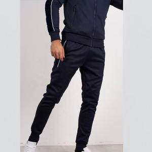 Conjunto de chándal con cremallera completa para hombre estilo europeo, chándal atlético de 2 piezas para correr para entrenamientos de invierno, chándal para hombre - Product Image 4