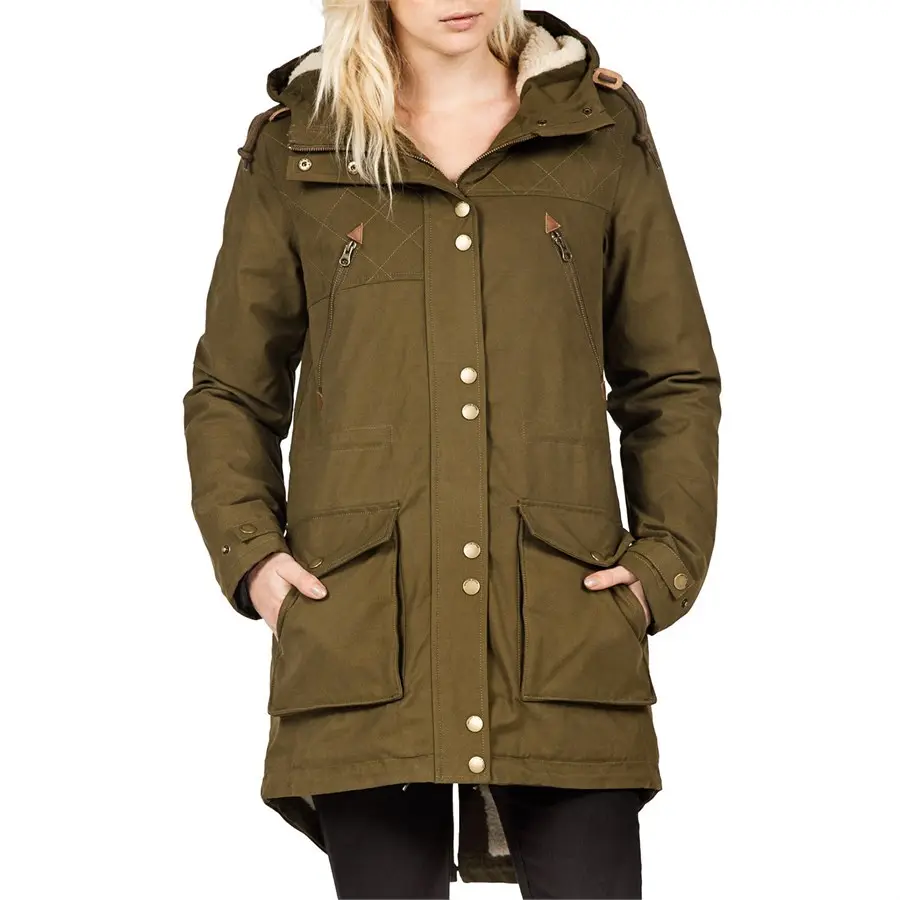 Флисовая зимняя женская куртка, плотная теплая Повседневная приталенная Женская парка с хлопковой подкладкой, однотонная куртка с меховым воротником, верхняя одежда, пальто