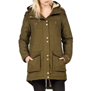 羊毛冬季外套女厚实保暖休闲修身纯棉加厚女士大衣纯色毛领外套外套