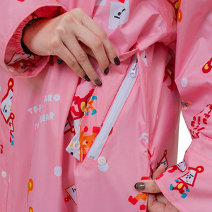 เสื้อกันฝนลายการ์ตูนสำหรับผู้ใหญ่พร้อมซิป - Product Image 6