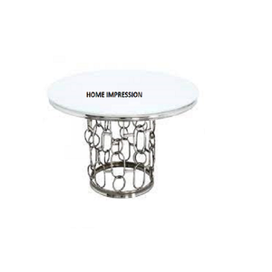 Mesa de Centro de Diseño de Metal de Lujo con Tapa de Mármol, Última Tendencia en Arte y Artesanía, Mesa de Centro de Metal Moderna y Antigua - Product Image 1