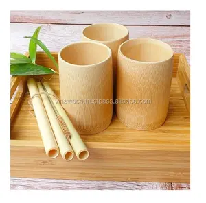 Natuurlijke Materiaal Herbruikbare Eco Vriendelijke Drinken Bamboe Koffie Cup Bamboe Cup Set