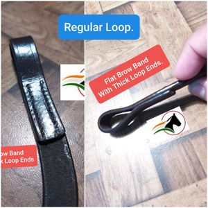 Banda Ecuestre para deportes al aire libre, cuero de alta calidad, plana, fina, de lujo, con lazo REGULAR - Product Image 3