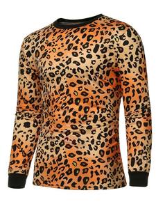 Vêtements décontractés de haute qualité Fitness porte des conceptions personnalisées et logo t-shirt imprimé léopard à manches longues - Product Image 6