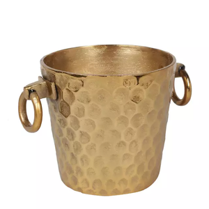 Seau à glace en acier inoxydable, sceau à glace élégant avec poignée, pour Bar refroidisseur et vin, couleur or, forme ovale moderne, bac à boissons - Product Image 4