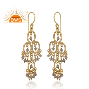 Wedding For Labradorite Gemstone <b>Silver</b> <b>Drop</b> <b>Earrings</b> Supplier Designer Gold Plated <b>Silver</b> Chandelier <b>Earrings</b> Wholesaler - Product Image 2