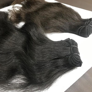 Extensiones de cabello humano indio, mechones de cabello Natural virgen sin procesar, venta al por mayor - Product Image 1