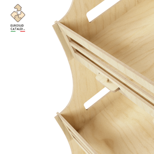 Miglior espositore in legno produzione EUROSUD Made in Italy betulla altezza 190 cm per negozi e supermercati - Product Image 2