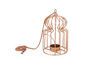 BOUGEOIR CAGE EN CUIVRE Par BRASSWORLD INDE - Product Image 1