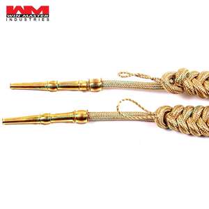 Agujetas Ceremoniales Hechas a Medida |   Accesorios para Uniformes |   Cordones de Hombro Trenzados Dorados Ceremoniales Estadounidenses - Product Image 5