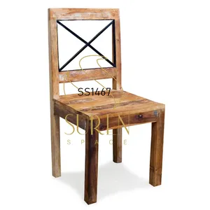 苦恼老木印度风格椅子回收木家具从Jodhpur设计的实木家具