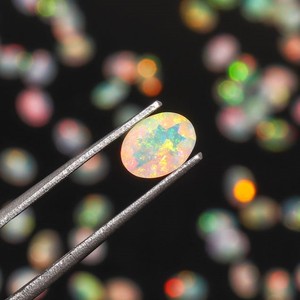 Opale éthiopienne naturelle ovale 3x4 mm, prix d'usine en gros, pierre précieuse en vrac de haute qualité |    Opale éthiopienne naturelle de Wele |   GJEPC - Product Image 4