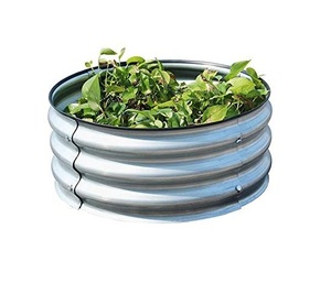 Jardinière en métal galvanisé de haute qualité lit de jardin ovale pour une utilisation en extérieur article décoratif - Product Image 2