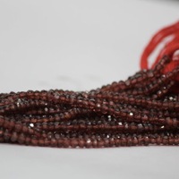 3mm 4mm Naturel AAA Mozambique Rouge Grenat Perles Rondelle à Facettes Forme Directe Fabricant Taille Personnalisée Disponible