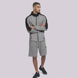 Survêtement d'hiver en molleton de coton pour homme, coupe ajustée, extensible, design 2-en-1, avec haut à capuche zippé et pantalon de jogging, collection 2026 - Product Image 3