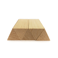 Jouet en bois 3D GD Fun 2018, blocs de prisme triangulaire équilatéral en bois brut 25*25*75mm, blocs de bois non finis, blocs de bois