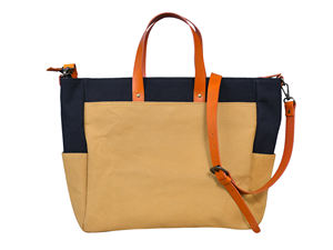 High Quality Unisex Office Fashion Three Zipper Messenger <b>Handbag</b> Latest Exclusive Canvas Genuine Leather Strap Handmade Cotton - Product Image 2