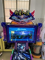 Machine de jeu vidéo de tir à 2 joueurs | Machine de jeu d'arcade miniature Alien Invasion | Jeux d'arcade pour enfants à monnayeur à vendre