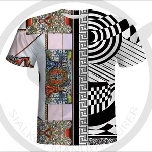 T-shirt à manches courtes respirant, grande taille, avec transfert thermique, design unique OEM, couleur contrastée personnalisée, à prix abordable - Product Image 1