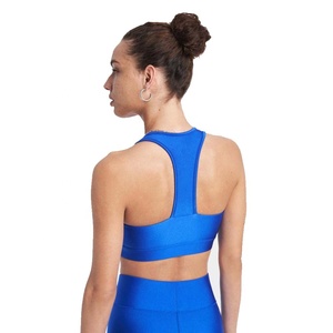 Sujetador deportivo sexy al por mayor para mujer, de soporte medio, transpirable, para gimnasio, yoga, talla grande, 100% poliéster, elástico en cuatro direcciones - Product Image 2