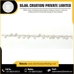 Vente en gros de colliers à chaînes fines avec breloques en perles d'eau douce à des prix attractifs Chaîne unisexe avec breloques en perles d'eau douce - Product Image 6