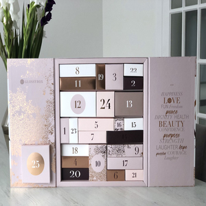 Home office decoration customised luxury colors chocolate large custom logo advent calendar packaging box