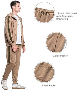 Chándal con cremallera personalizado hecho en fábrica, chándal de lana de algodón 100% de alta calidad, chándal de maternidad para correr al por mayor para hombres y mujeres - Product Image 2