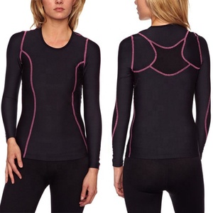 Camiseta de manga larga de compresión para mujer, para Yoga, Fitness, gimnasio, entrenamiento, Baselayer - Product Image 1