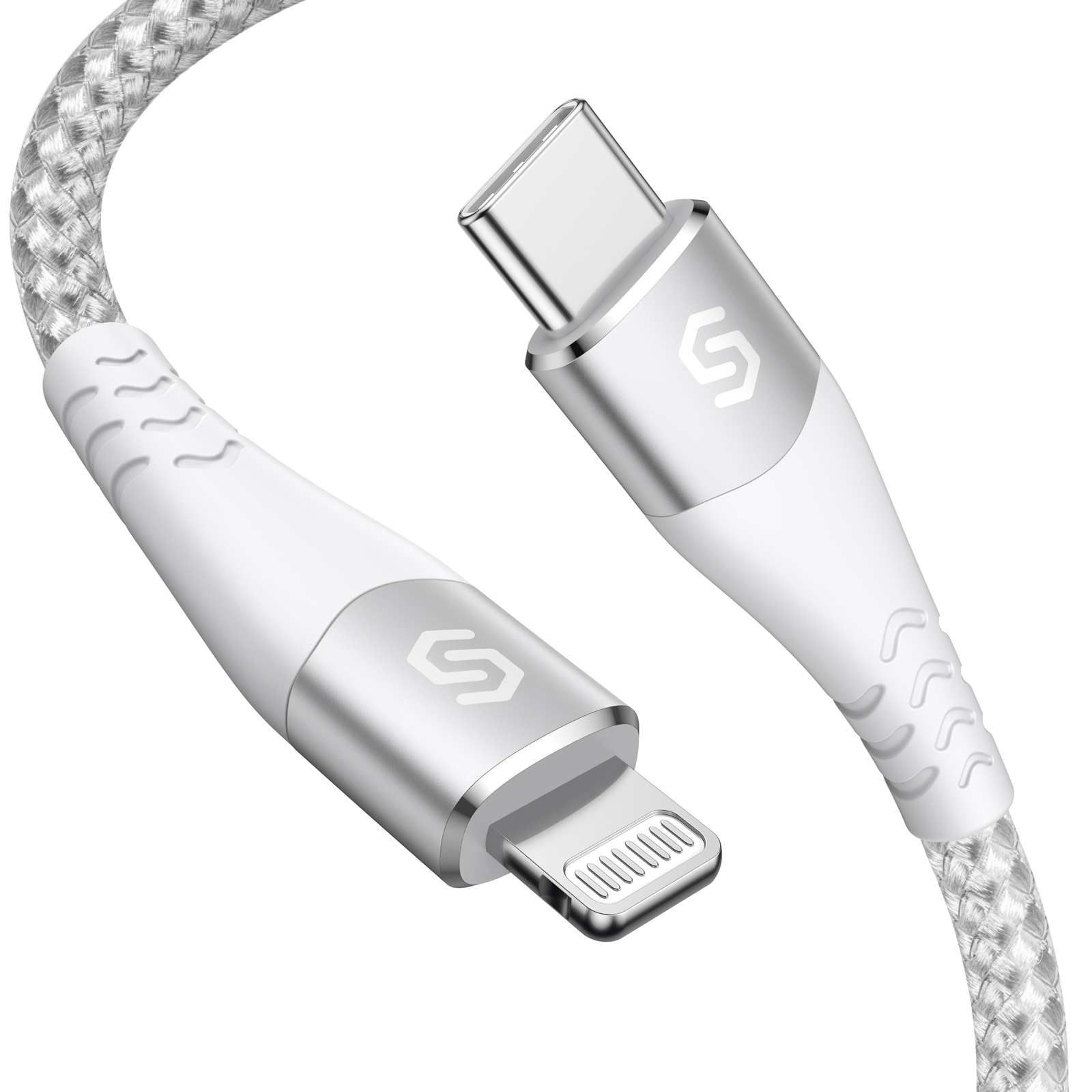 MFI USB 2M Cable Type C To Lighting Nylon Fast Charging