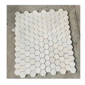 Calacatta bianco-baldosa de mosaico de mármol hexagonal, piedra Natural, mármol blanco, fábrica al por mayor de Turquía - Product Image 4