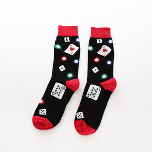 Chaussettes en coton avec logo personnalisé pour homme, chaussettes drôles et colorées de haute qualité, vente en gros, - Product Image 4