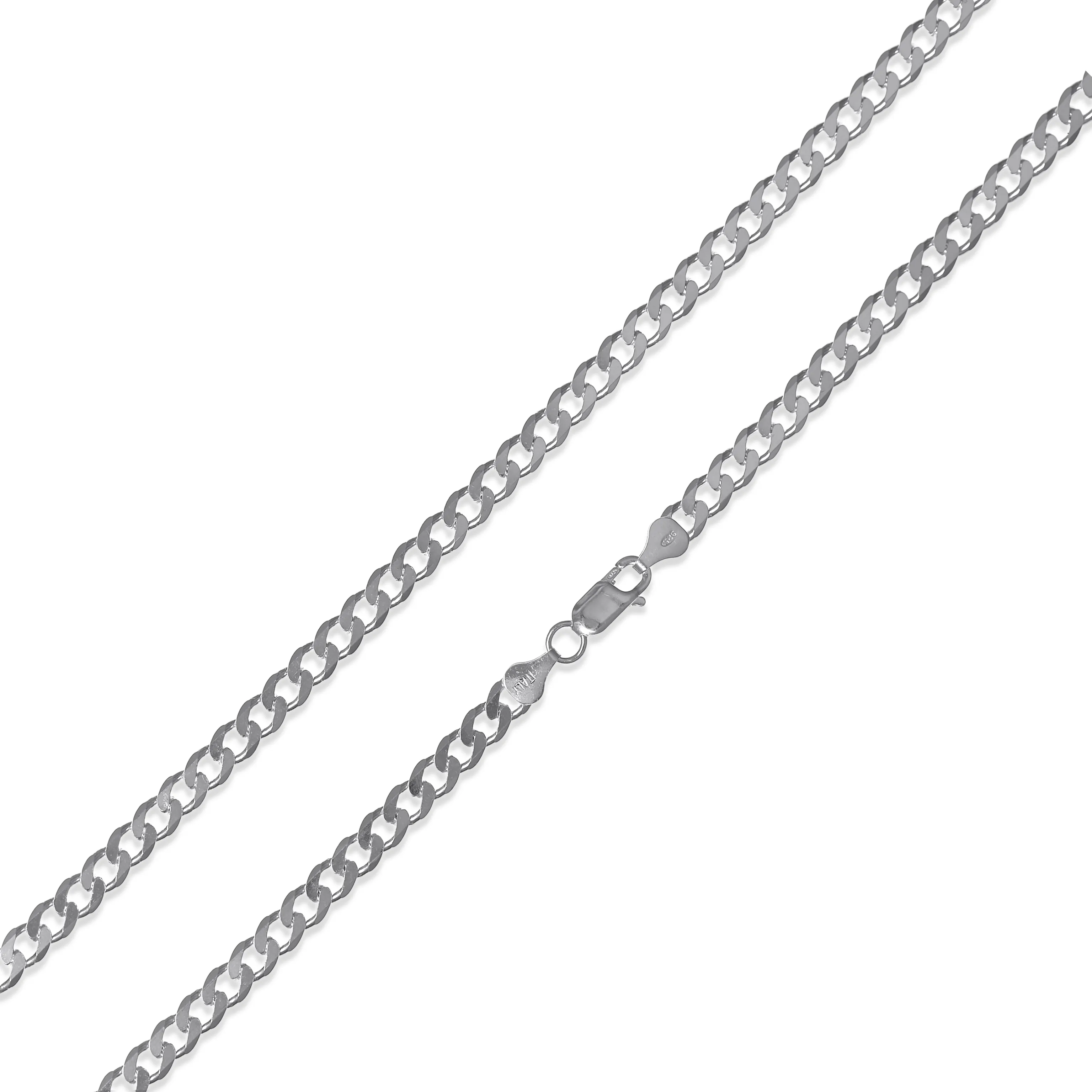 Top Quality Made in Italy Necklace Curb Chain in Silver 925 verfügbar in viele messgeräte und länge Men Women Jewelry