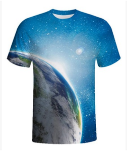 เสื้อยืดแขนสั้นสำหรับผู้ชายผ้าถักคุณภาพสูงพิมพ์ลาย3D แบบระเหิด - Product Image 3