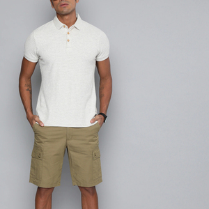 Short de Sweat personnalisé en coton String Waist Vêtements pour hommes Color Block Hip Hop Sweat Beach Cargo Shorts - Product Image 4