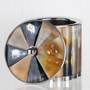 Cubo de hielo con bocina de acero inoxidable, accesorio con incrustaciones de cuerno desnudo con artículos de fiesta para tapa - Product Image 4