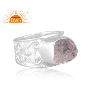 Bague statement en argent sterling 925 avec diamant Herkimer naturel, fabrication de bijoux sur mesure - Product Image 2