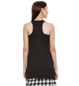 <b>Ladies</b> Sexy Gym Singlets Custom Color <b>Black</b> 100% Cotton Fitness <b>Tank</b> <b>Tops</b> for Women <b>Ladies</b> Knitted Shoulder Long Clothing - Product Image 5