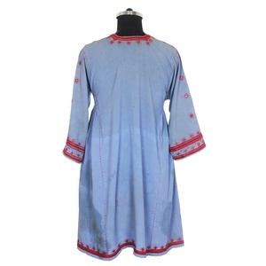 Vestido de seda estilo afgano bordado Real Vintage BDR085 bohemio Vintage de proveedor indio bordado hecho a mano Vintage Real - Product Image 2