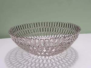 ตะกร้าหวายทำจากลวดสานด้วยมือสำหรับเสิร์ฟผลไม้ถาดหวายไม้ไผ่ทรงกลม2023สำหรับงานแต่งงาน - Product Image 5