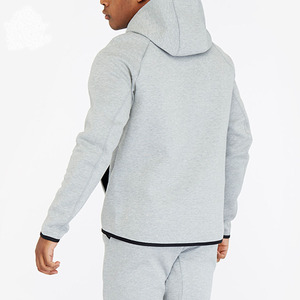 ชุดวอร์มฤดูหนาวน้ำหนักเบา ซับในผ้าฟลีซ ล้างสีแบบแอซิดวอช ปักลายเพชร ประดับด้วยลายพิมพ์ ผ้าฝ้าย 100% สำหรับการฝึกซ้อมในสภาพอากาศหนาวเย็น - Product Image 4