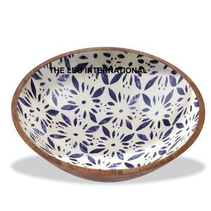 Vaisselle Design de luxe gratuit Bol décoratif en acier inoxydable Matériau bois Accessoires de cuisine pour la maison - Product Image 5