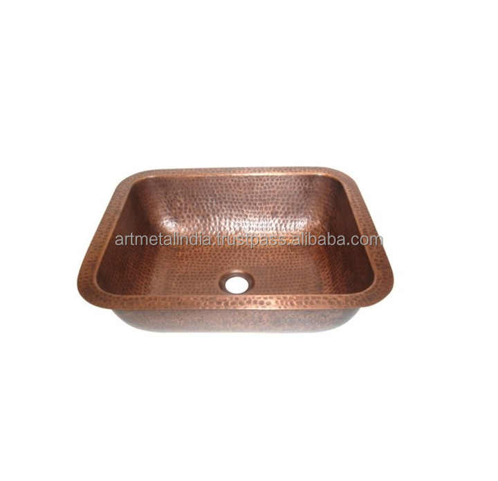 New Double Side Copper Sink High Quality Copper Sink for Kitchen Hammered Copper Sink in Wholesale Price Wash Basin